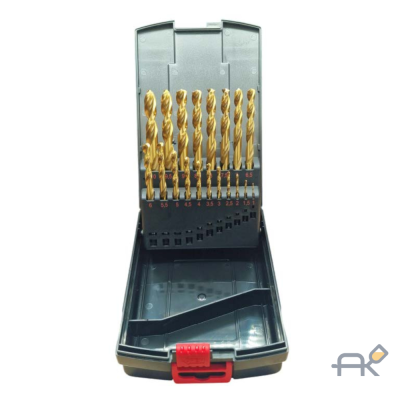 Набор сверел WUMAX HSS-TiN DIN338 1.0-10.0/0.5 мм. 19 штук 06249001